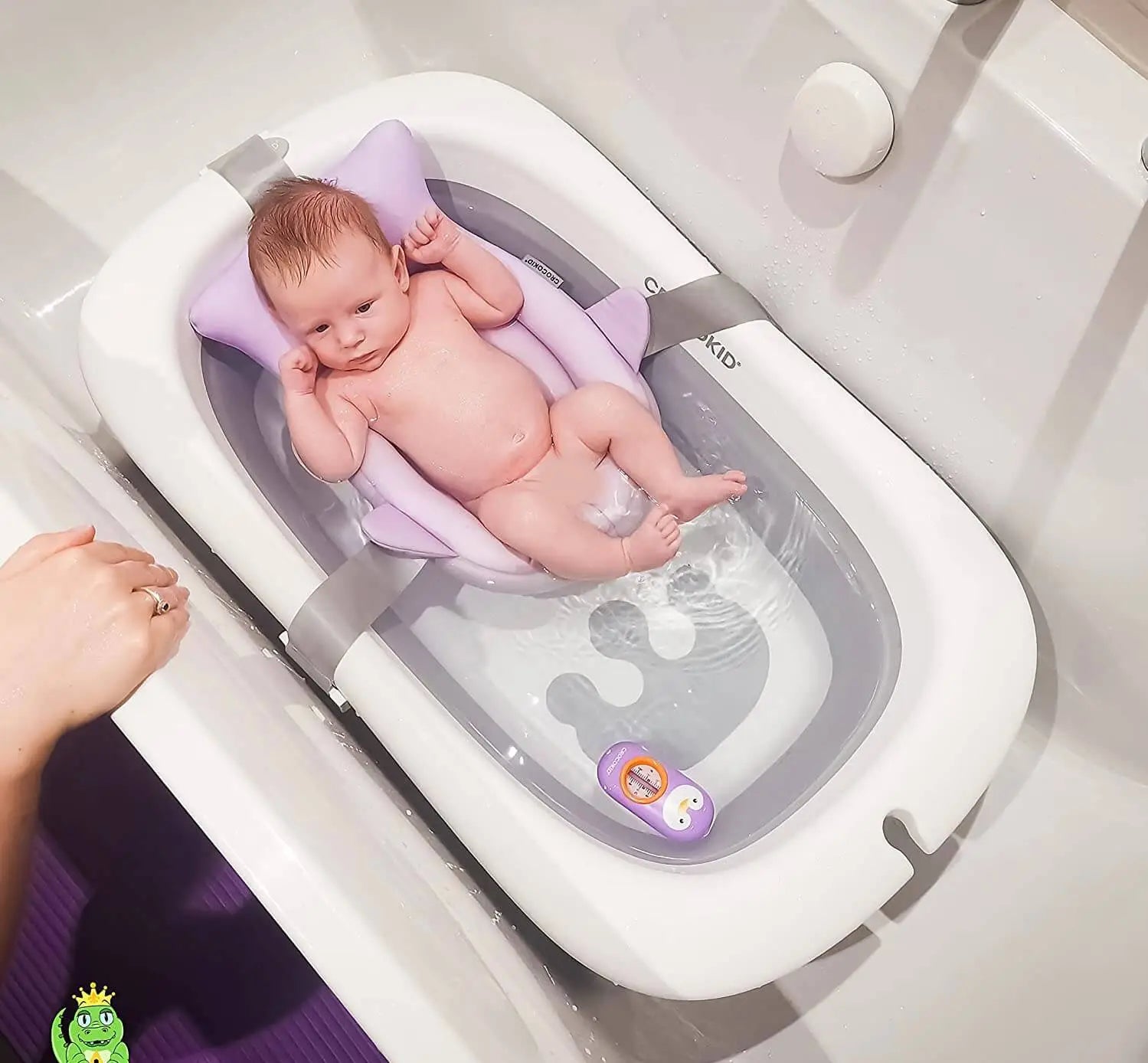 CROCOKID® - Coussin Transat de Bain Bébé - Crocokid