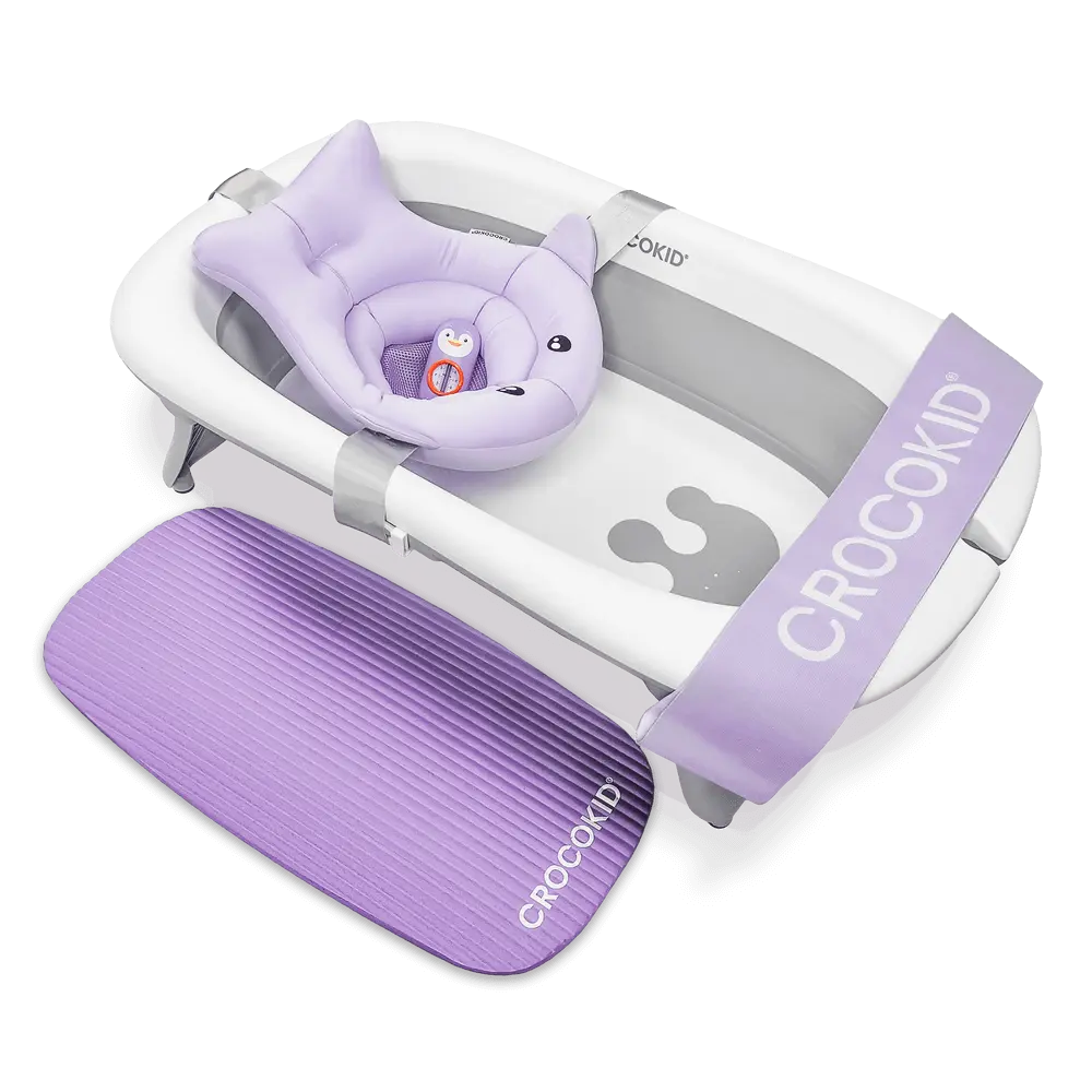 CROCOKID® - Kit Baignoire Pliable Bébé - Crocokid