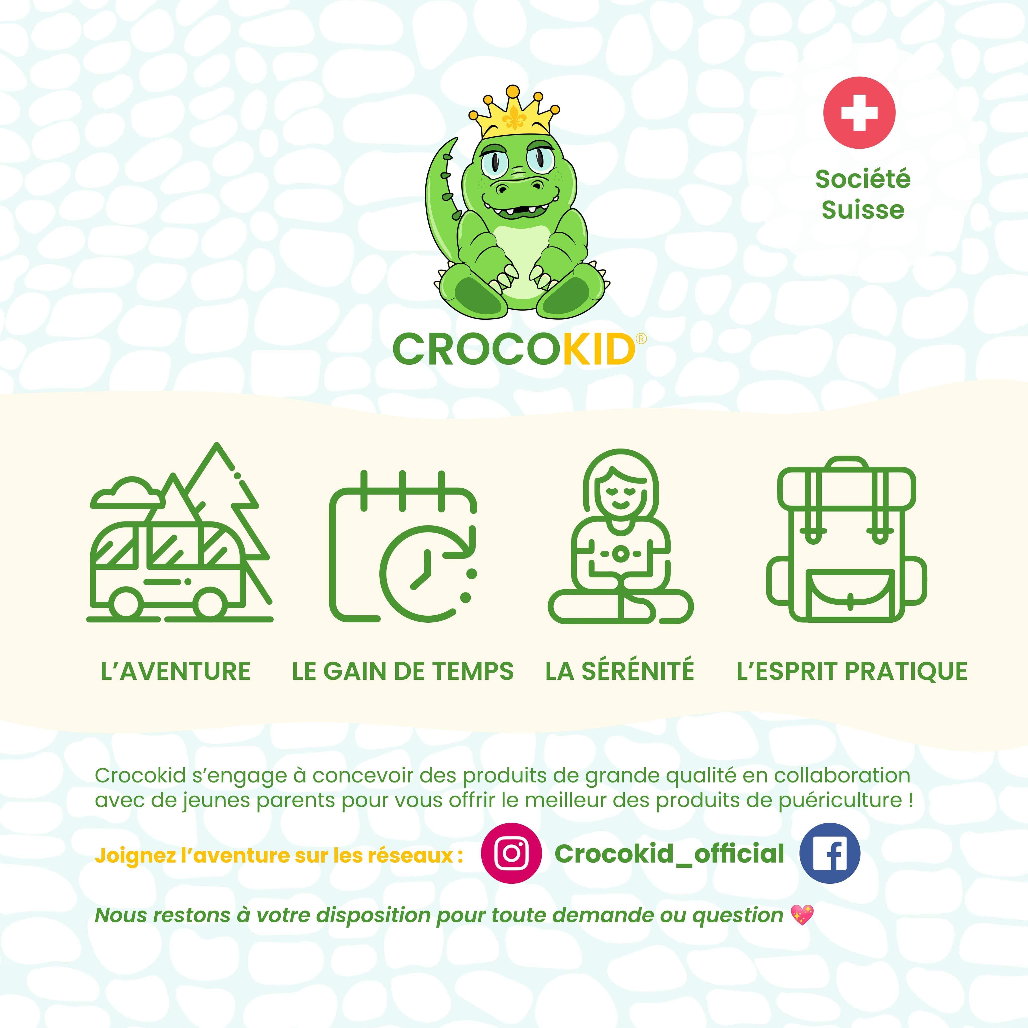 CROCOKID® – marque suisse de puériculture – produits pratiques, durables et pensés pour les jeunes parents